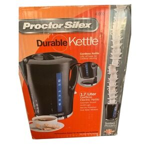 Proctor Silex 1.7L Cordless Electric Kettle Boiler & Heater - Black -Model 41002